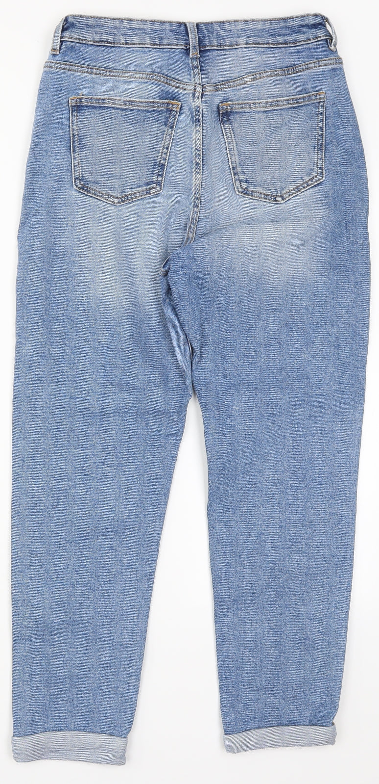 Marks and Spencer Womens Blue  Denim Mom Jeans Size 27 in L27 in