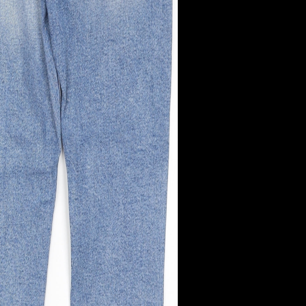 Marks and Spencer Womens Blue  Denim Mom Jeans Size 27 in L27 in