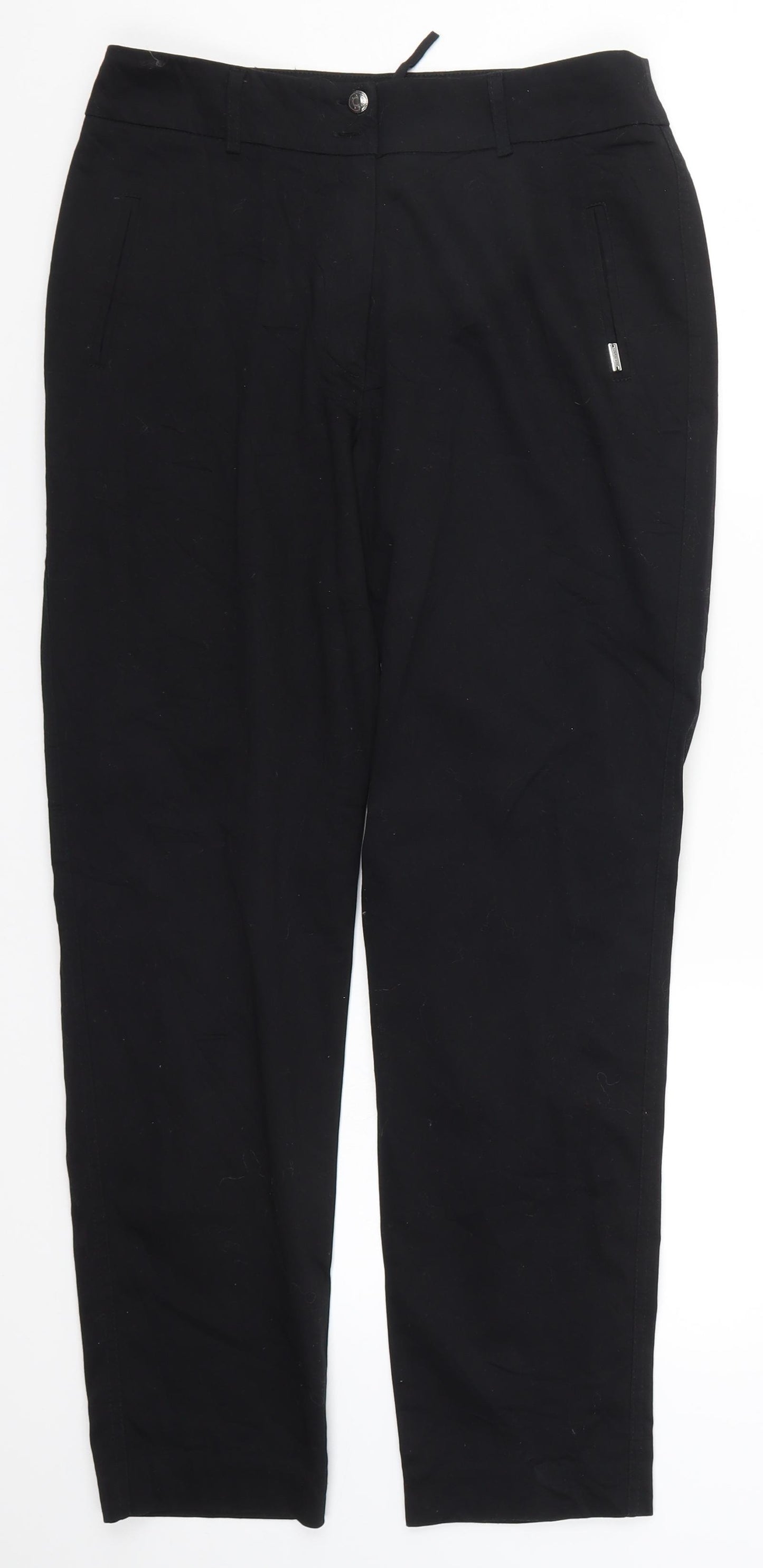Summer Time Womens Black   Trousers  Size 12 L27.5 in