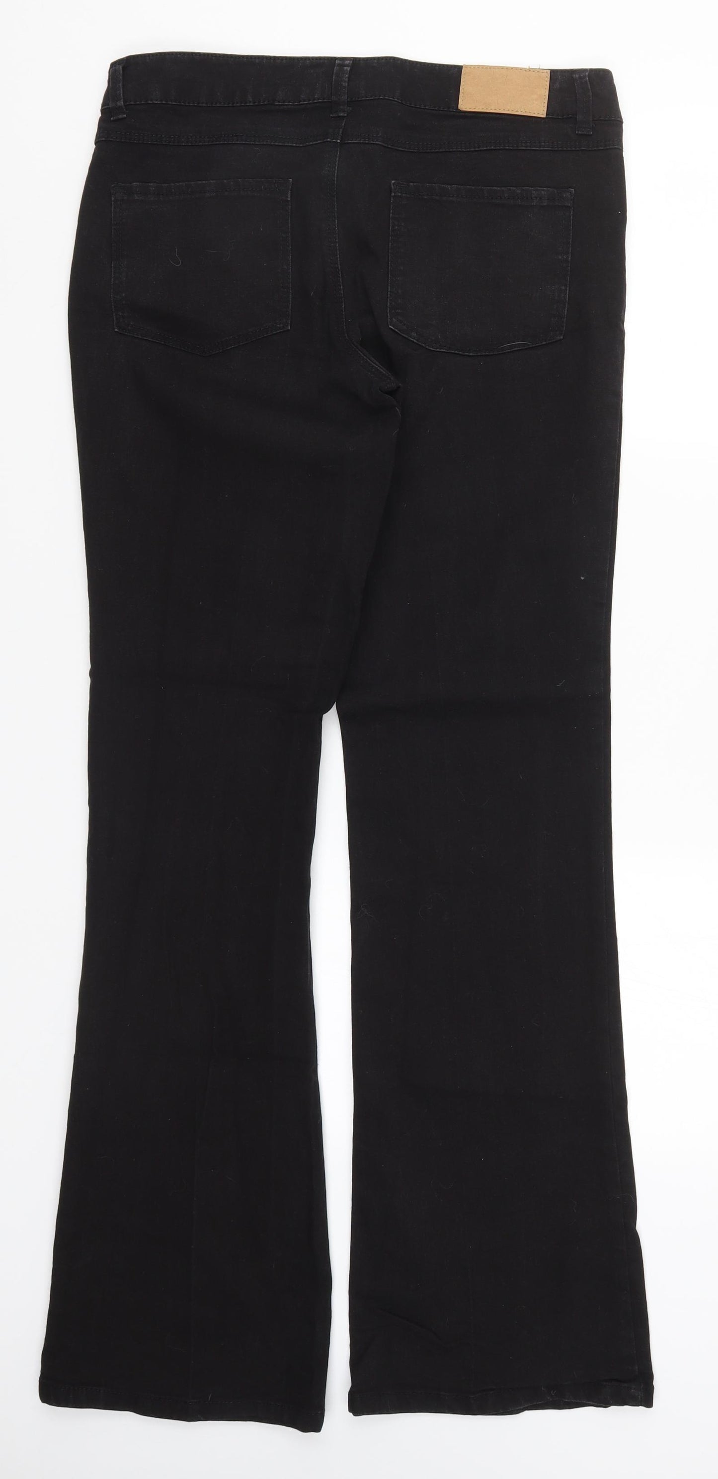 Dorothy Perkins Womens Black  Denim Bootcut Jeans Size 12 L33 in