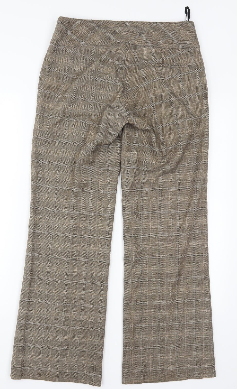 New Look Womens Brown Check  Trousers  Size 10 L29.5 in