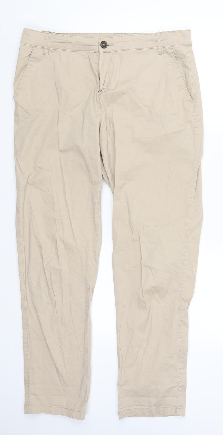 Yessica Womens Beige Trousers Size 12 L28 in