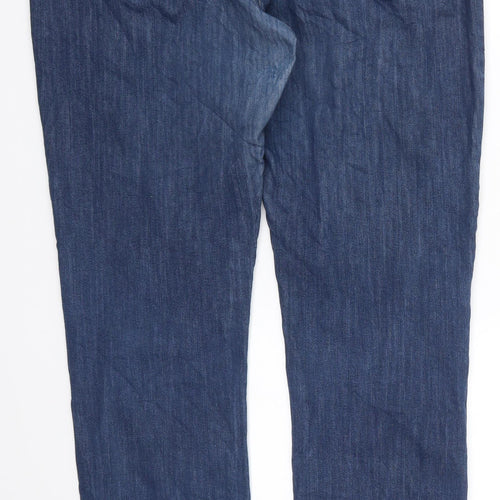MAPP Womens Blue  Denim Straight Jeans Size 37 in L31 in