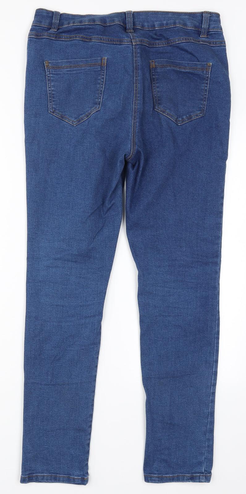 M&Co Womens Blue  Denim Skinny Jeans Size 12 L28.5 in