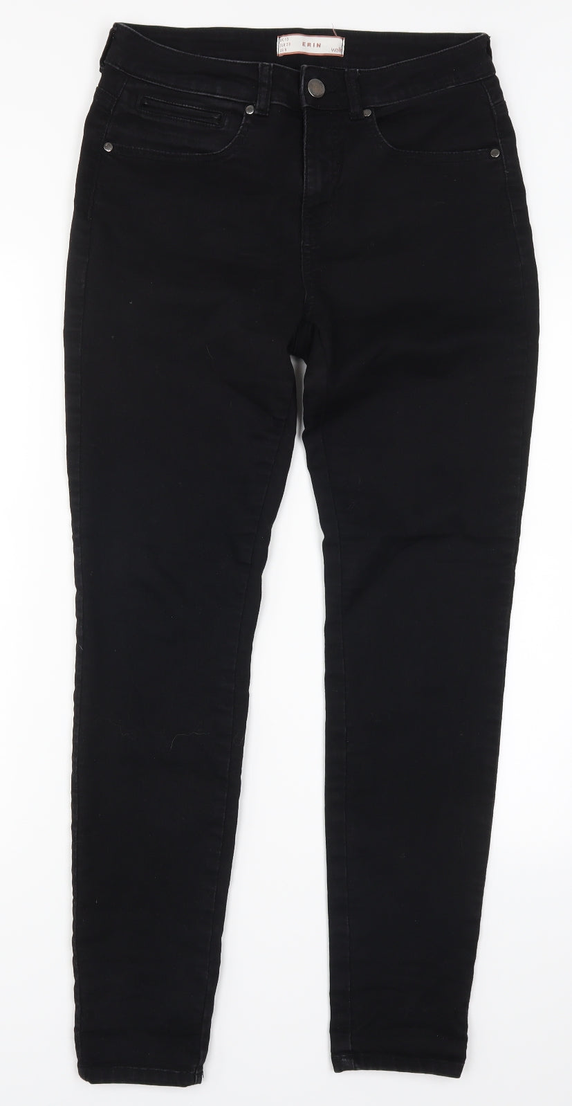 Wallis Womens Black  Denim Skinny Jeans Size 10 L30 in