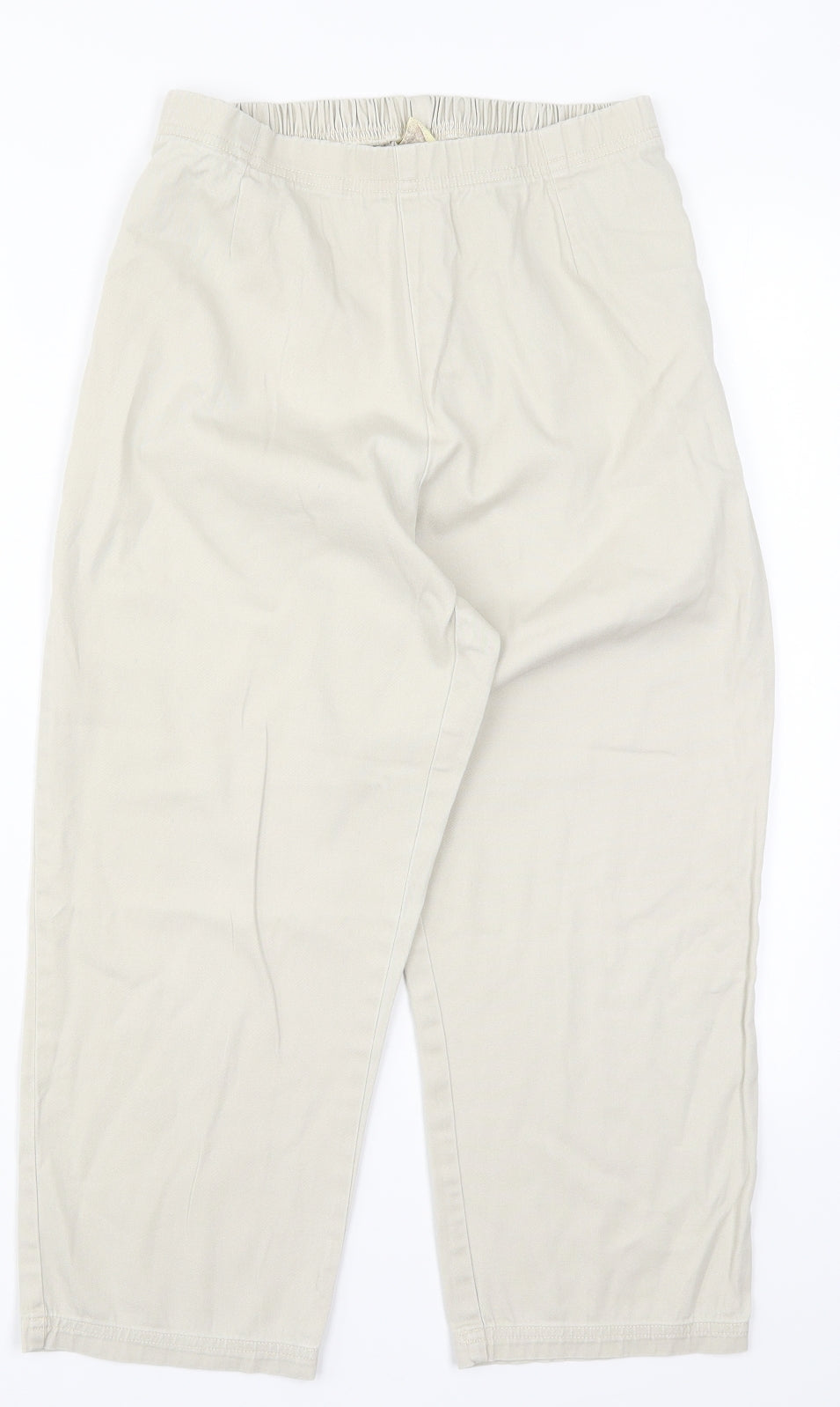 BHS Womens Beige   Cropped Trousers Size 12 L21 in