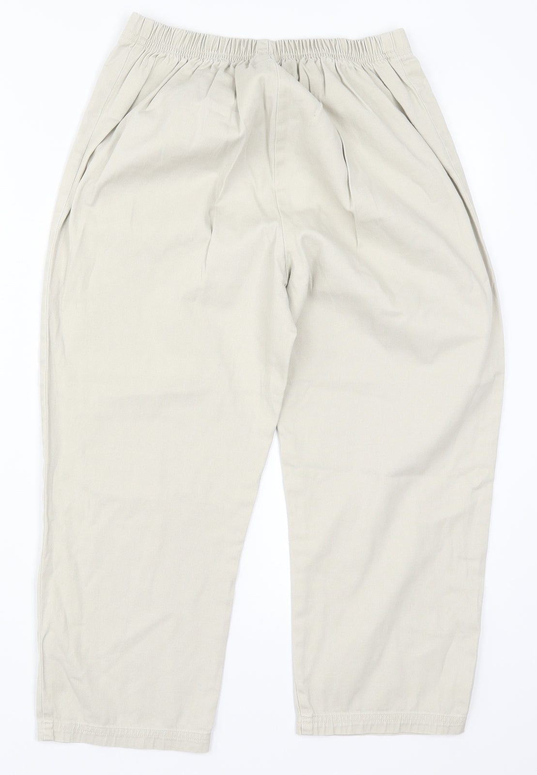 BHS Womens Beige   Cropped Trousers Size 12 L21 in