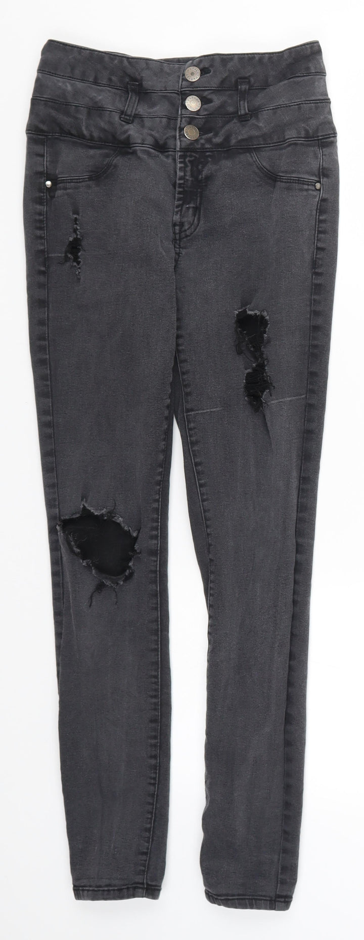 Refuge Womens Grey Denim Skinny Jeans Size 24 in L26 in