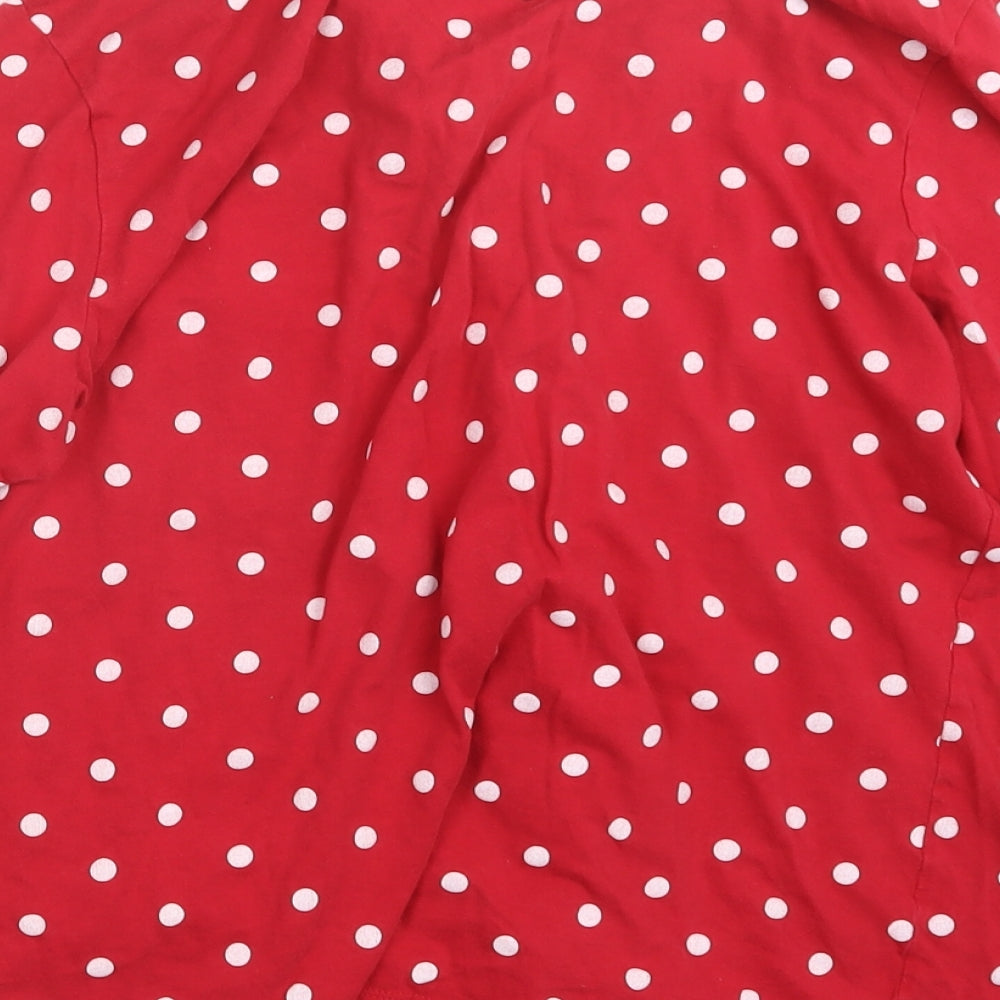 TU Womens Red Polka Dot  Top Pyjama Set Size 14