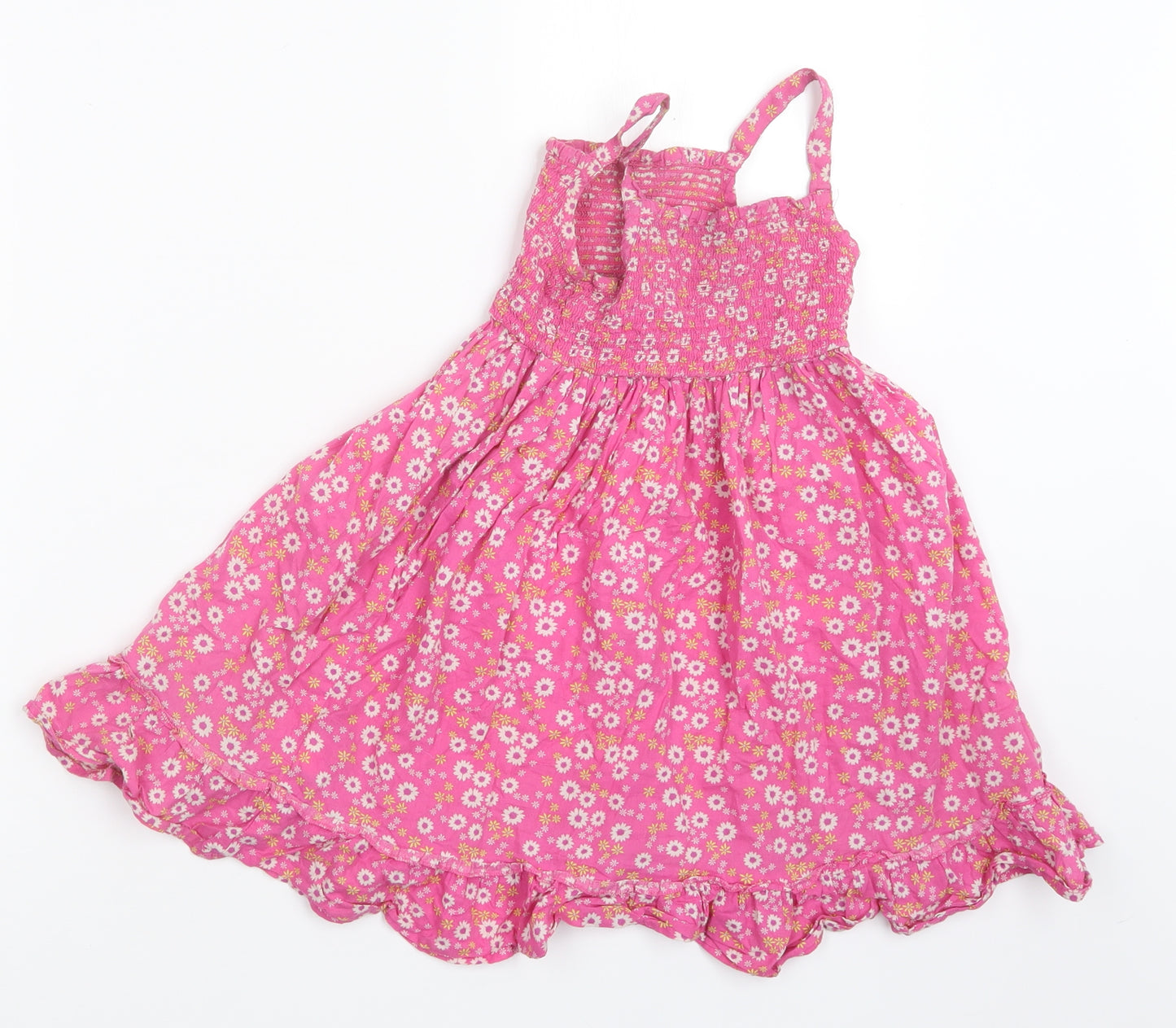 Marks and Spencer Girls Pink Floral  T-Shirt Dress  Size 3-4 Years