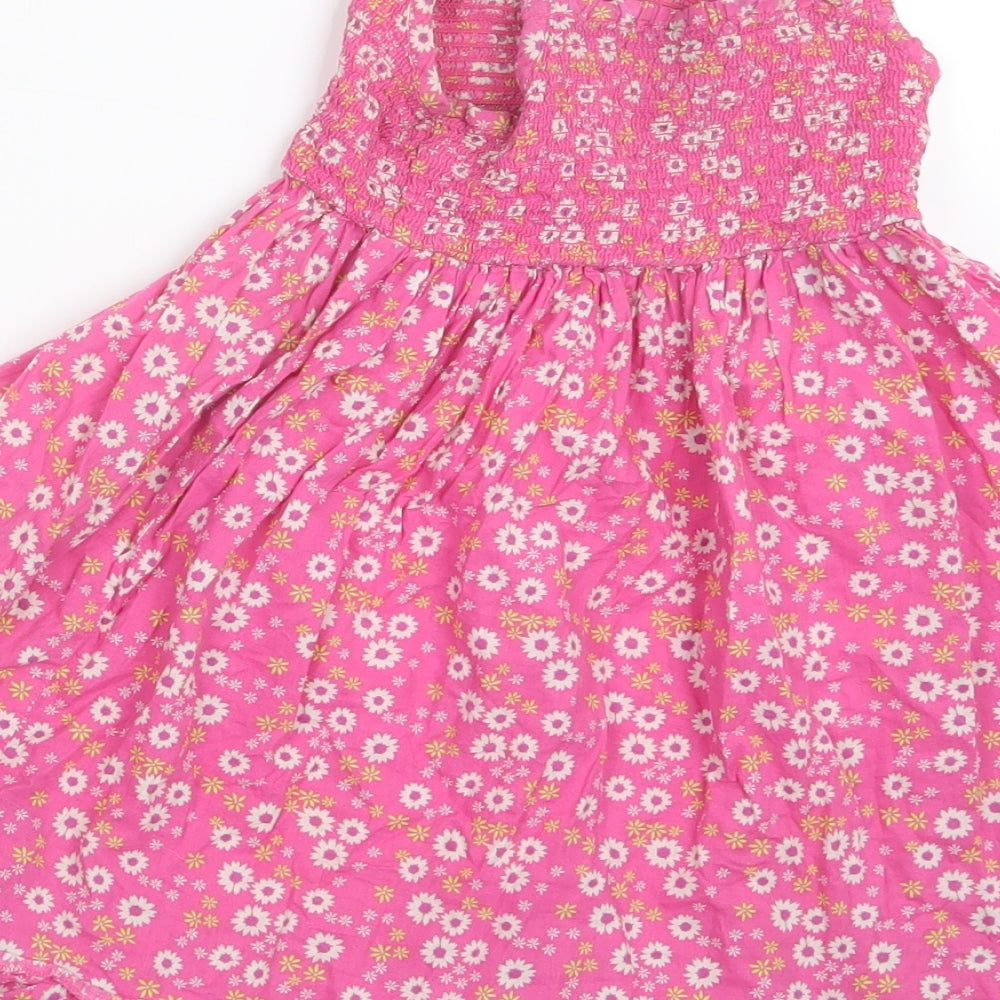 Marks and Spencer Girls Pink Floral  T-Shirt Dress  Size 3-4 Years