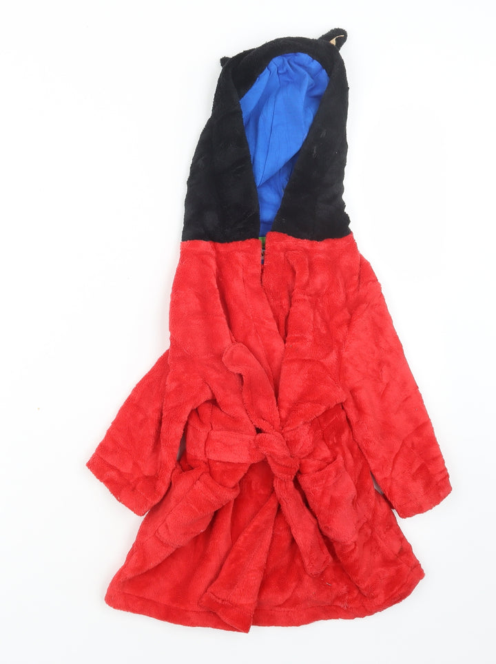 George Boys Red Geometric  Babydoll Robe Size 18-24 Months