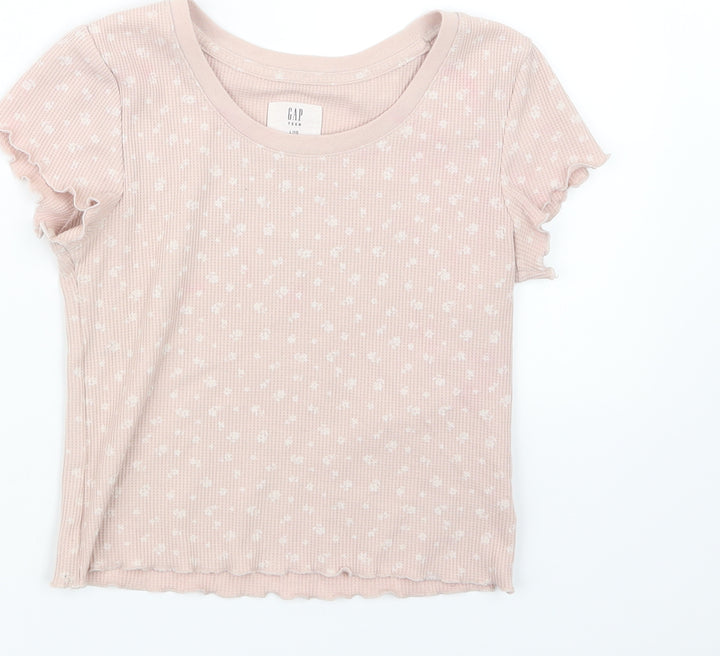 Gap Girls Beige Basic T-Shirt Size 10 Years