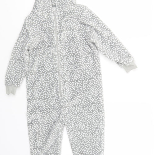 NEXT Girls Grey Polka Dot  Top One Piece Size 5 Years