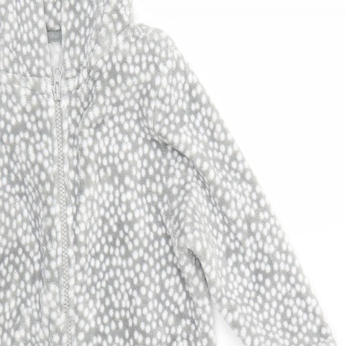 NEXT Girls Grey Polka Dot  Top One Piece Size 5 Years