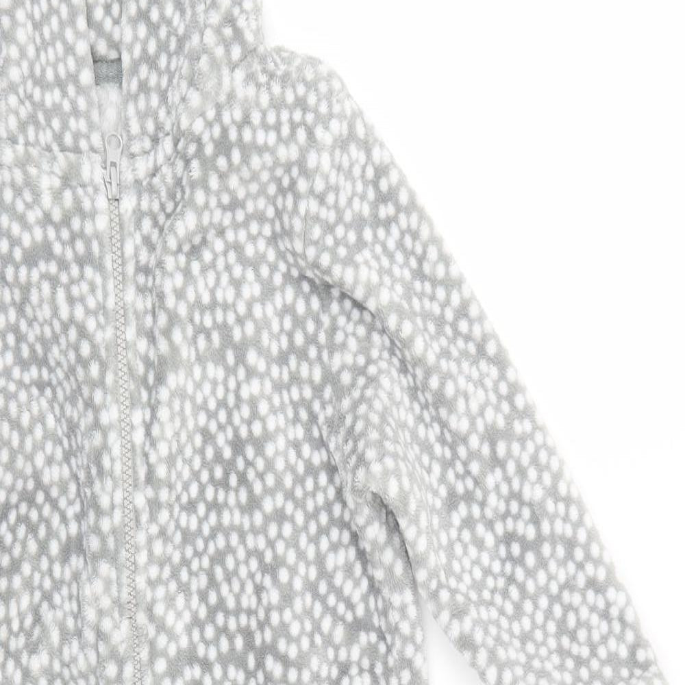 NEXT Girls Grey Polka Dot  Top One Piece Size 5 Years