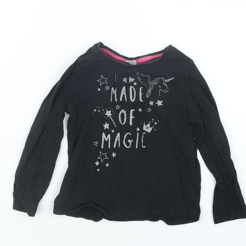 TU Girls Black   Basic T-Shirt Size 2-3 Years
