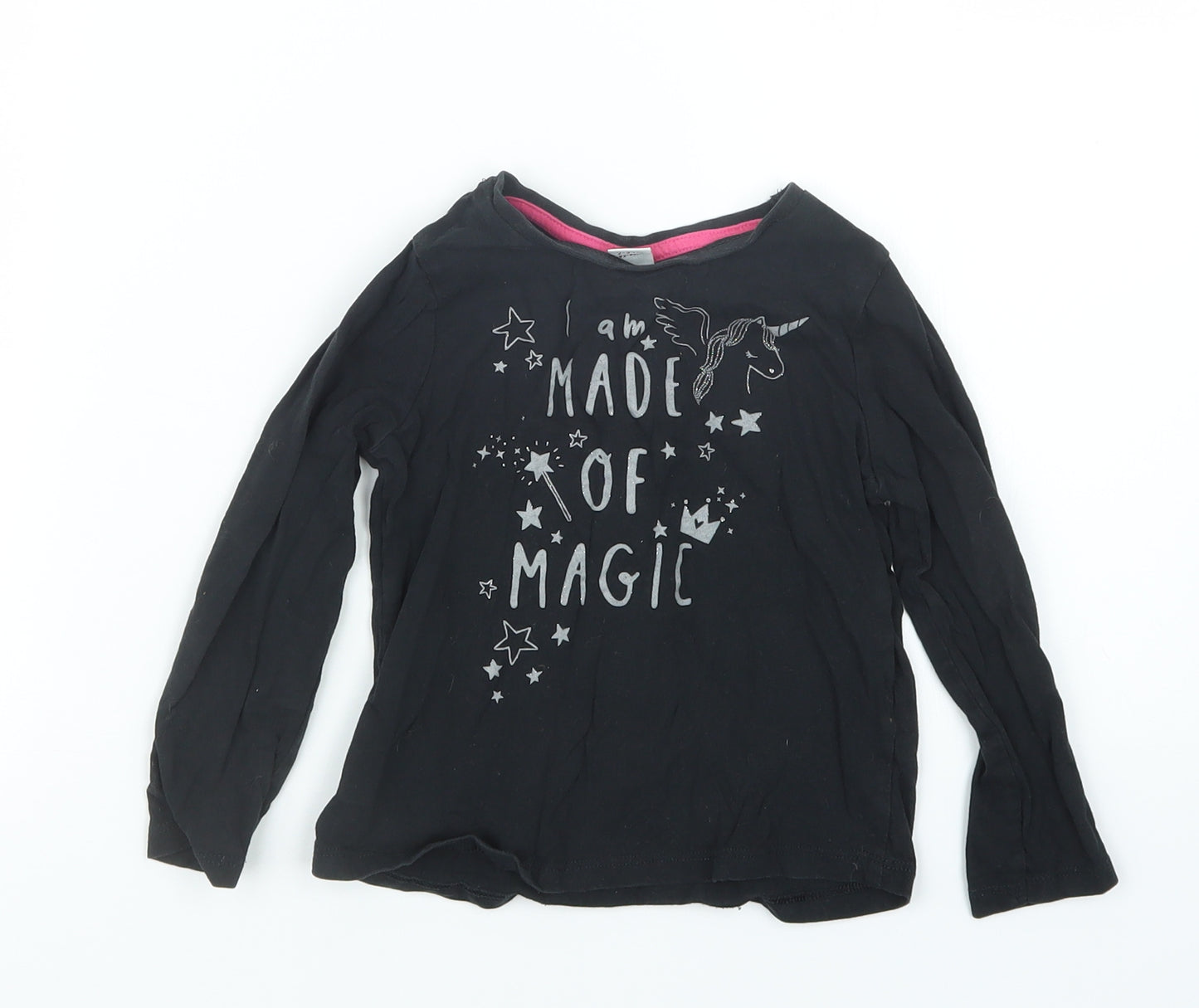 TU Girls Black   Basic T-Shirt Size 2-3 Years