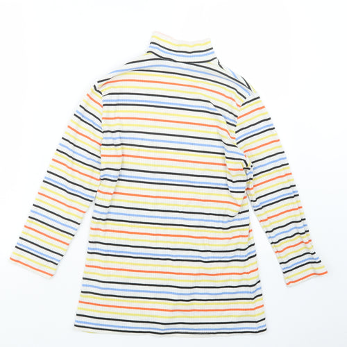 George Womens Blue Striped  Basic T-Shirt Size 12