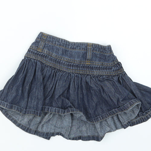 Adams Kids Girls Blue  Denim A-Line Skirt Size 3 Years