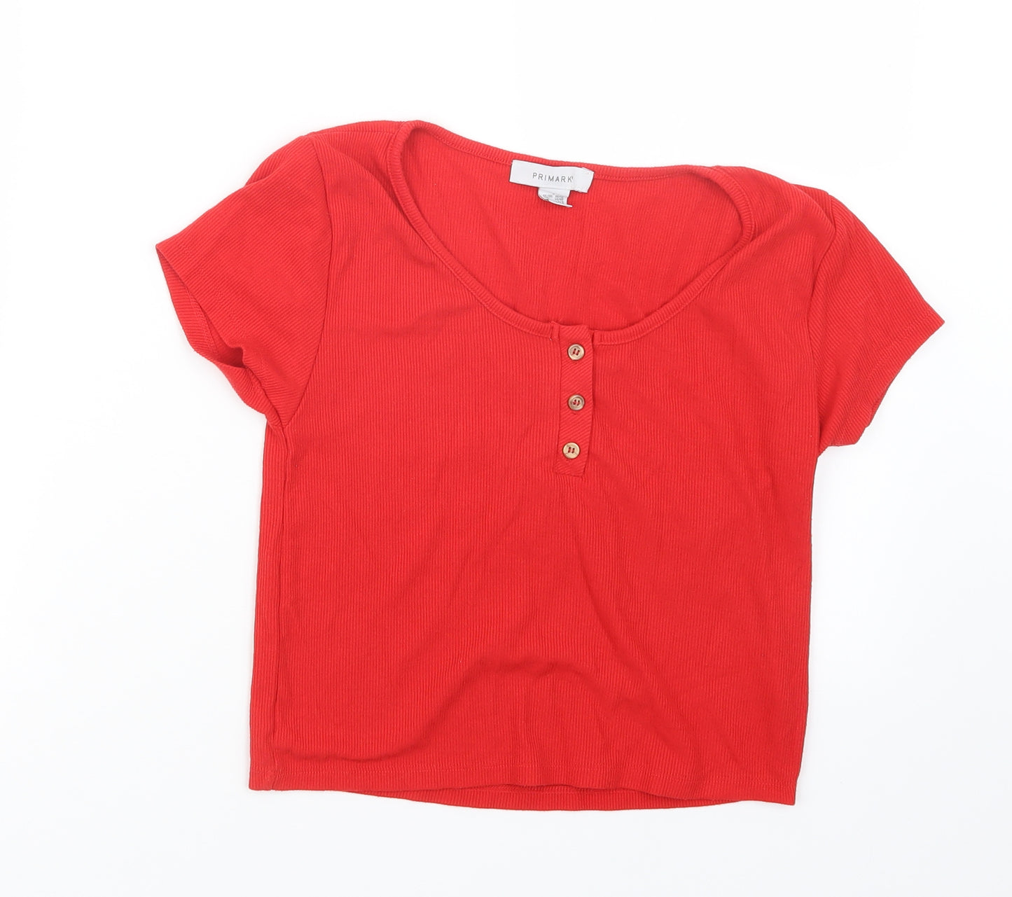 Primark Womens Red   Cropped T-Shirt Size 10