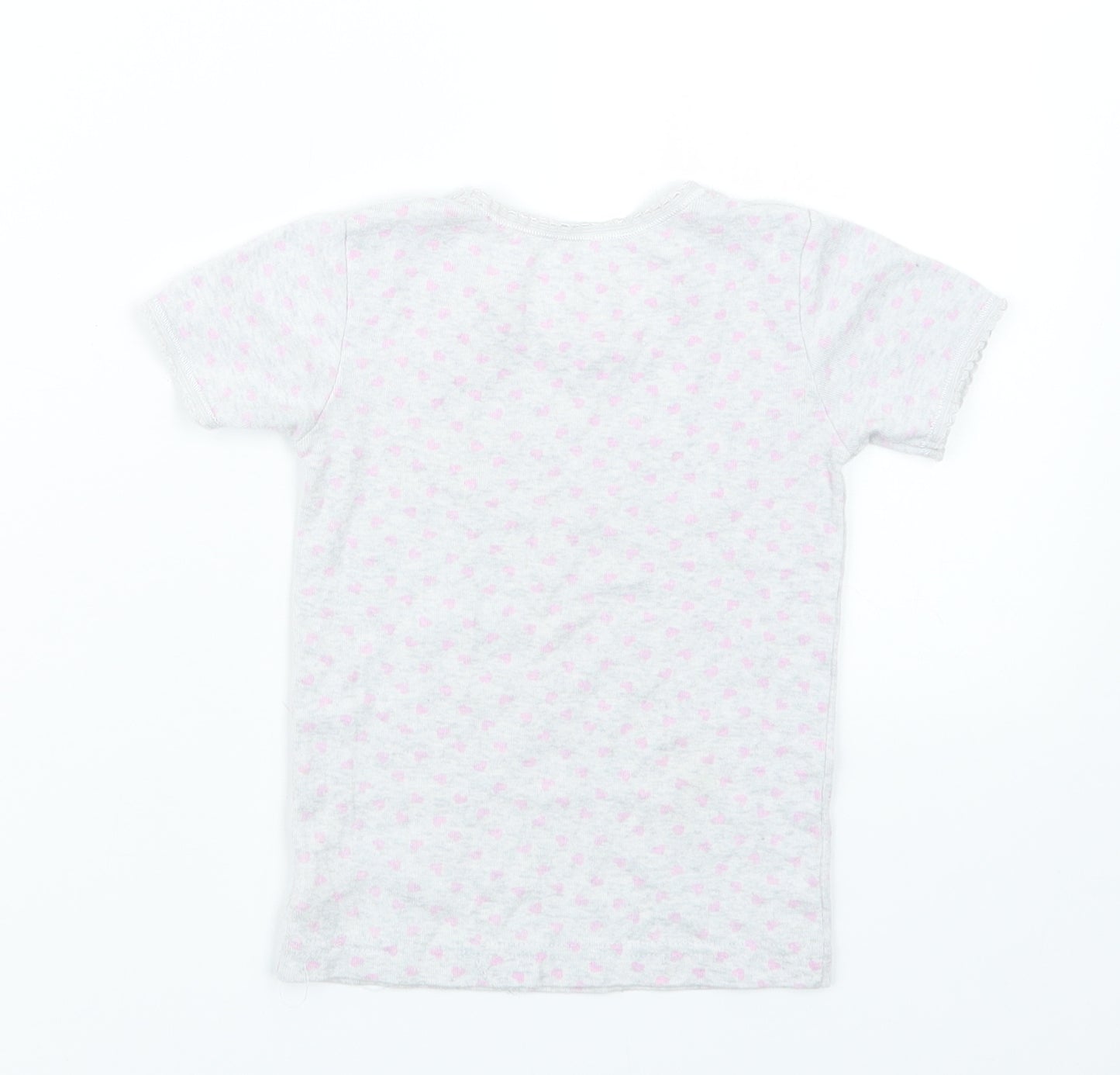 Primark Girls Grey Geometric  Top Pyjama Top Size 3-4 Years