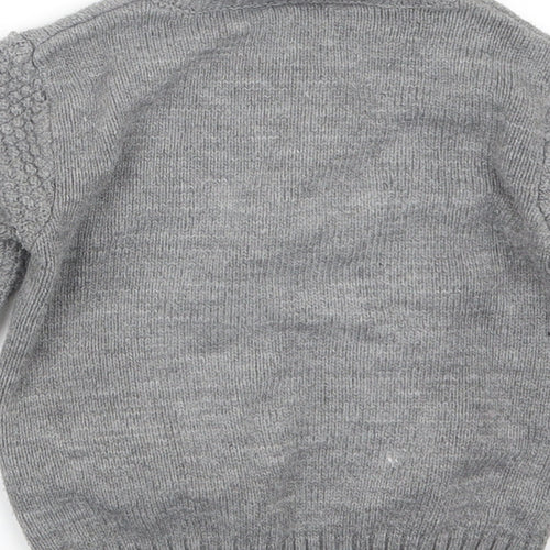 George Boys Grey  Knit Pullover Jumper Size 2-3 Years
