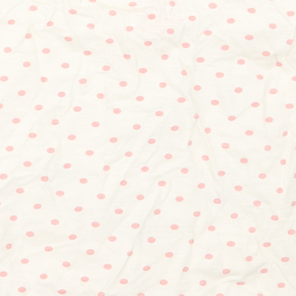 F&F Girls Pink Polka Dot  Basic T-Shirt Size 6-7 Years