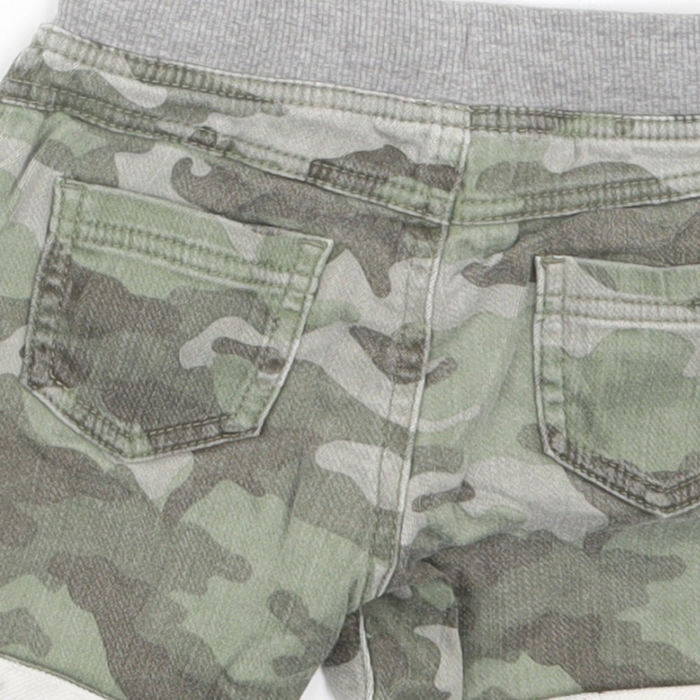Matalan Boys Green Camouflage  Cropped Trousers Size 12-18 Months