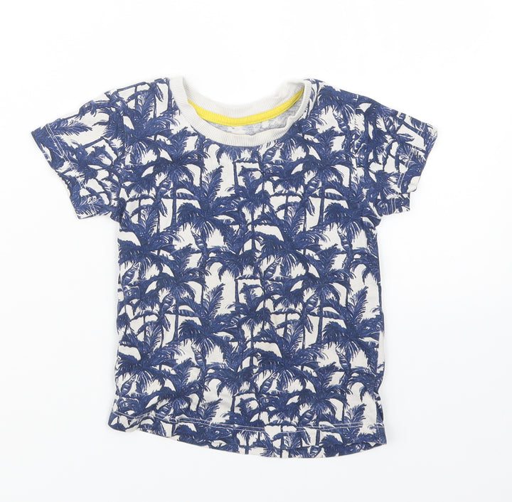 Matalan Boys Blue Geometric  Basic T-Shirt Size 12-18 Months