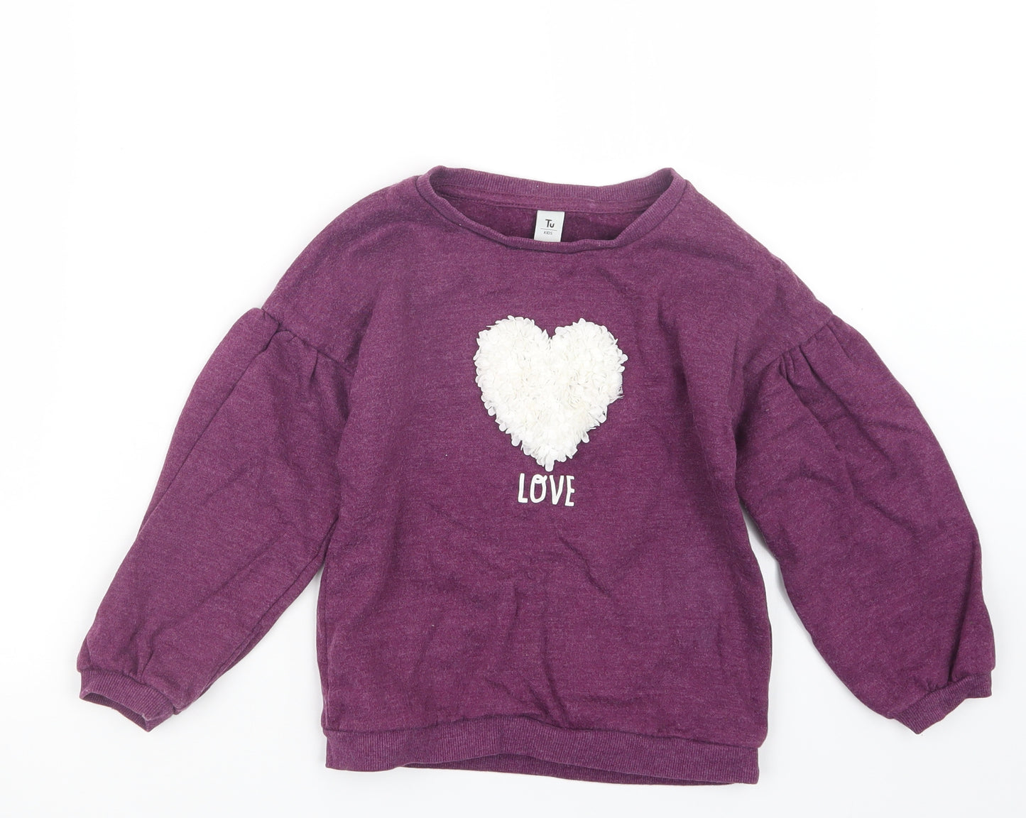 TU Girls Purple   Pullover Jumper Size 6-7 Years