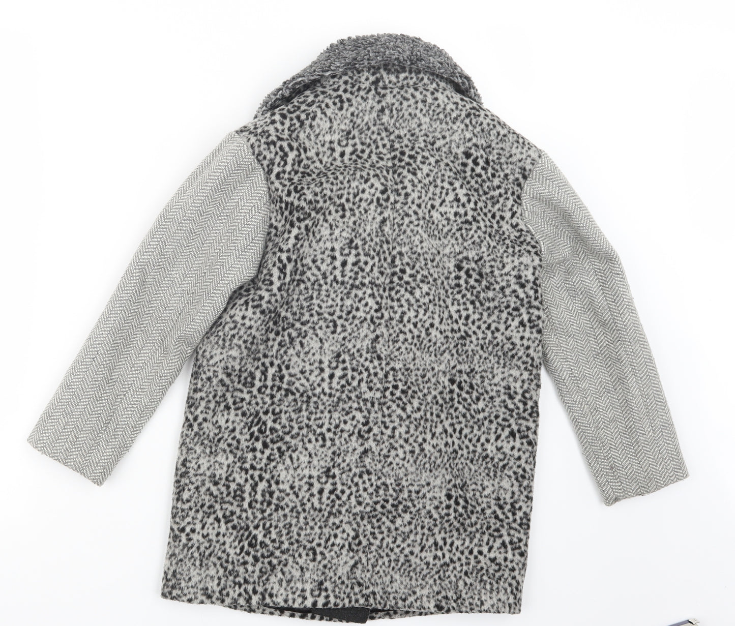 NEXT Girls Grey Animal Print  Jacket  Size 7-8 Years