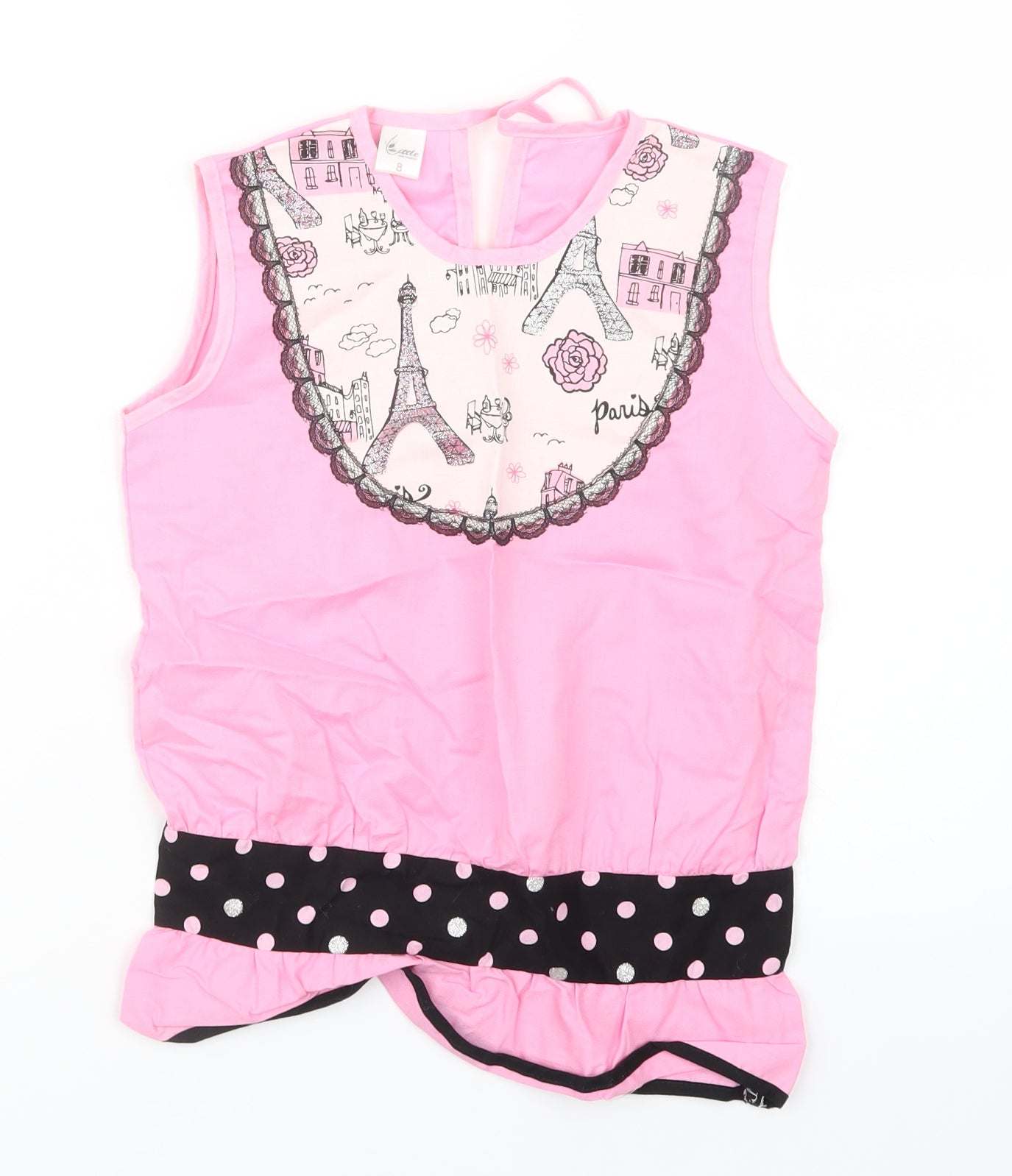 Little Girls Pink   Basic T-Shirt Size 8 Years