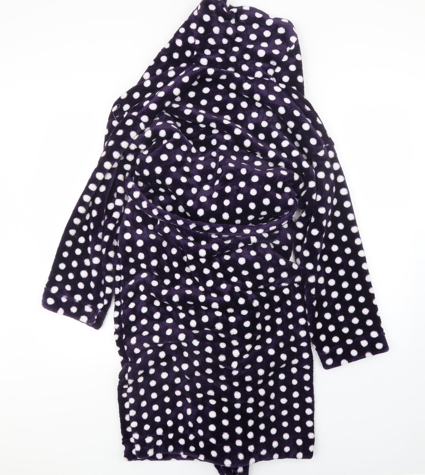 Marks and Spencer Womens Purple Polka Dot  Top Robe Size 12