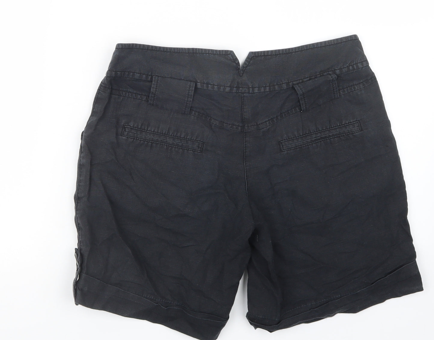 Topshop Womens Black   Boyfriend Shorts Size 8