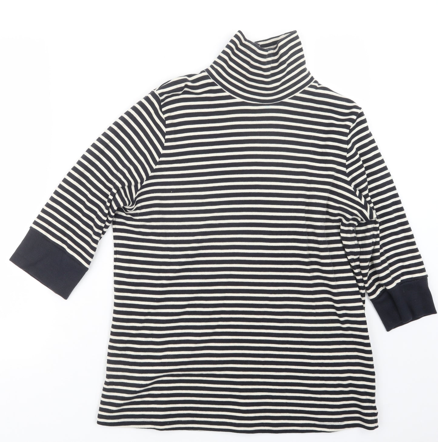 NEXT Womens Blue Striped Knit Pullover Jumper Size 16