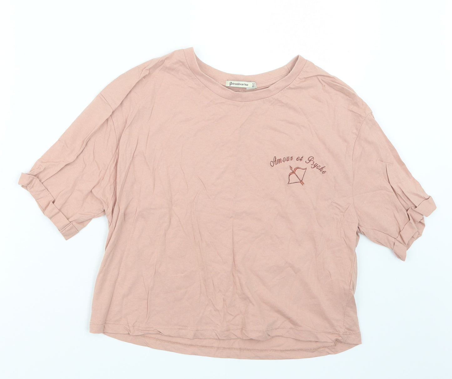 Stradivarius Womens Pink   Basic T-Shirt Size M