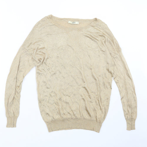 Oasis Womens Gold   Pullover Jumper Size M