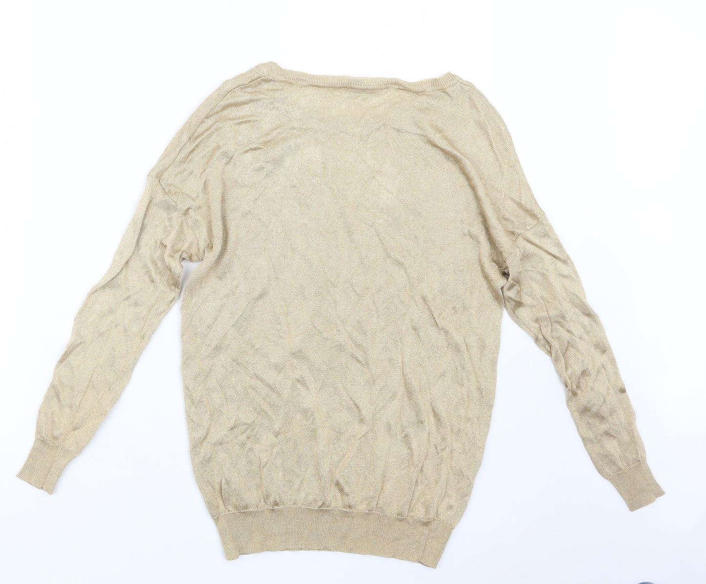 Oasis Womens Gold   Pullover Jumper Size M