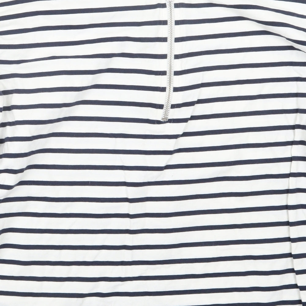 River Island Womens Blue Striped  Basic T-Shirt Size 12