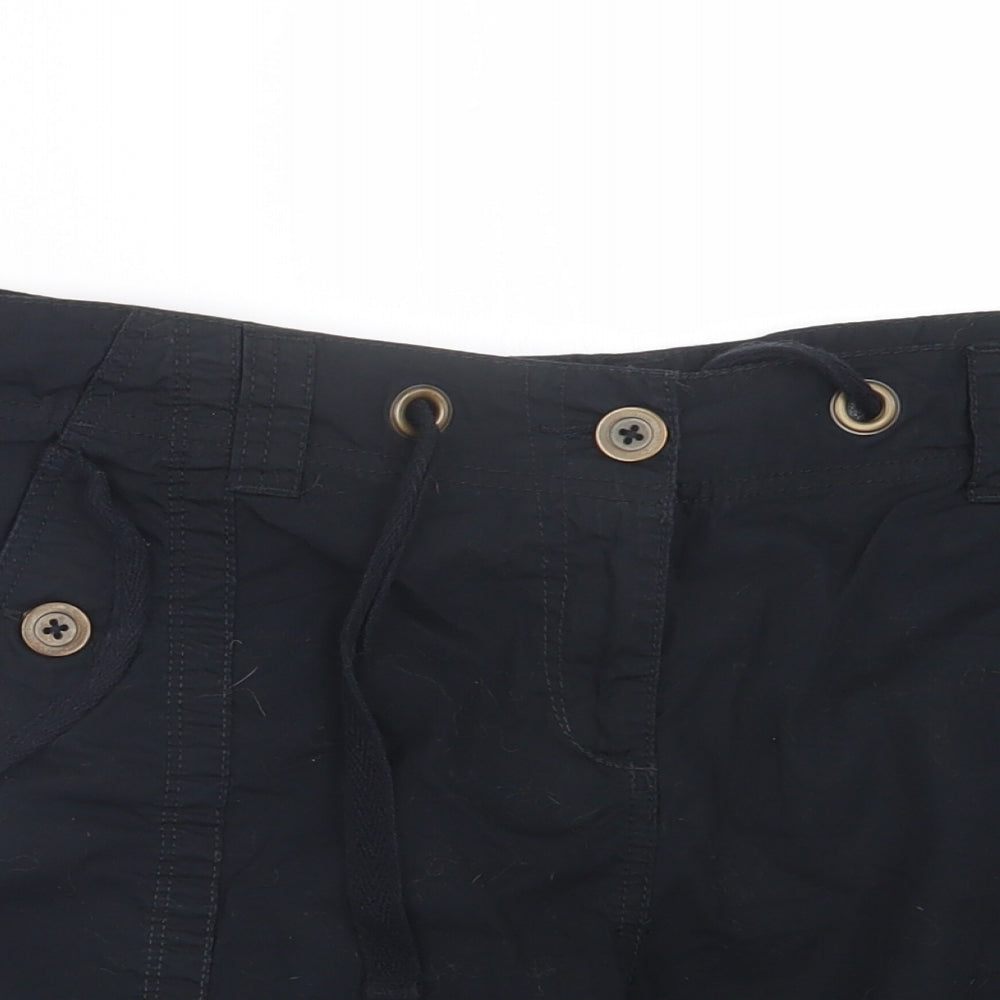 George Womens Black   Cargo Shorts Size 14