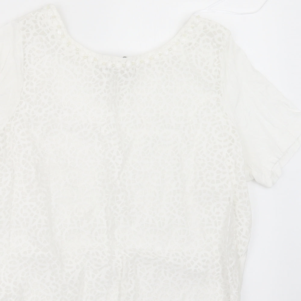 F&F Womens White   Basic T-Shirt Size 10