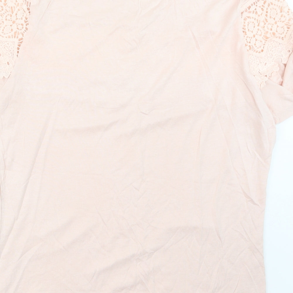 Be You  Womens Pink   Basic T-Shirt Size 16