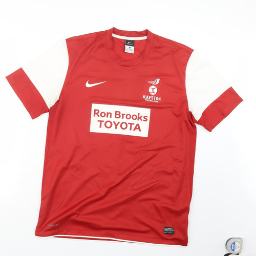 Nike Mens Red   Basic T-Shirt Size L  - Ilkeston FC
