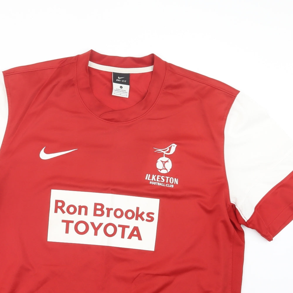 Nike Mens Red   Basic T-Shirt Size L  - Ilkeston FC