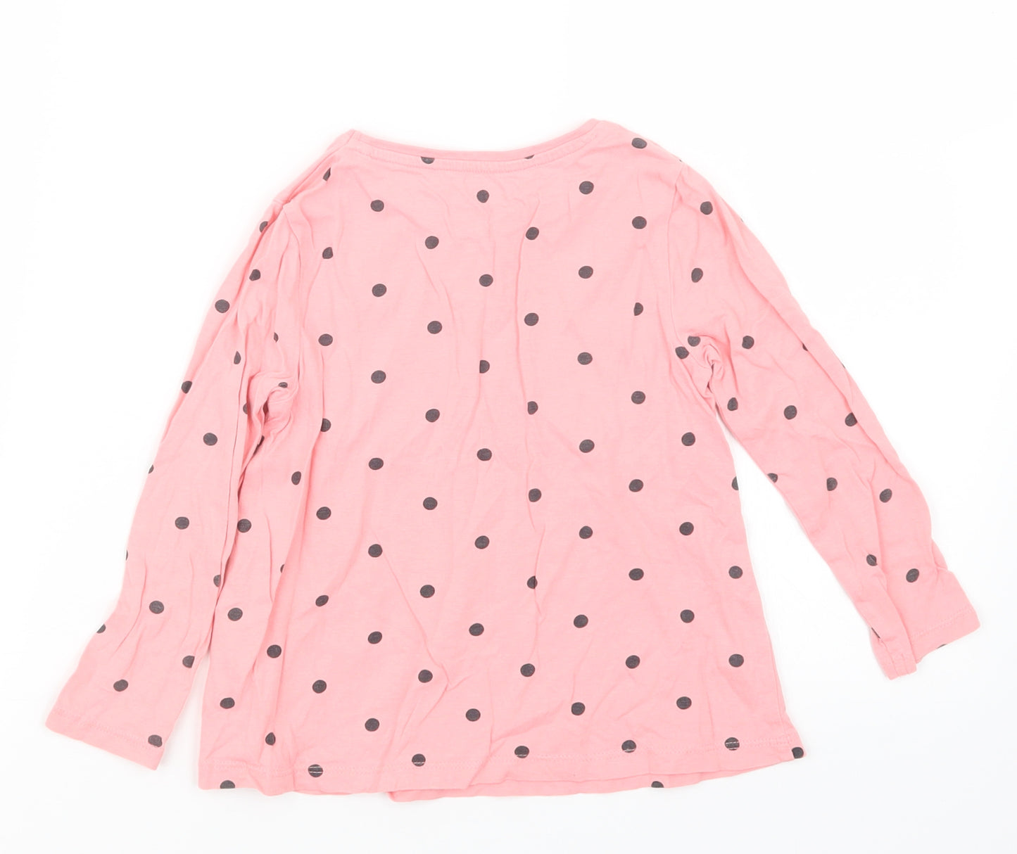 F&F Girls Pink Polka Dot  Basic T-Shirt Size 3-4 Years