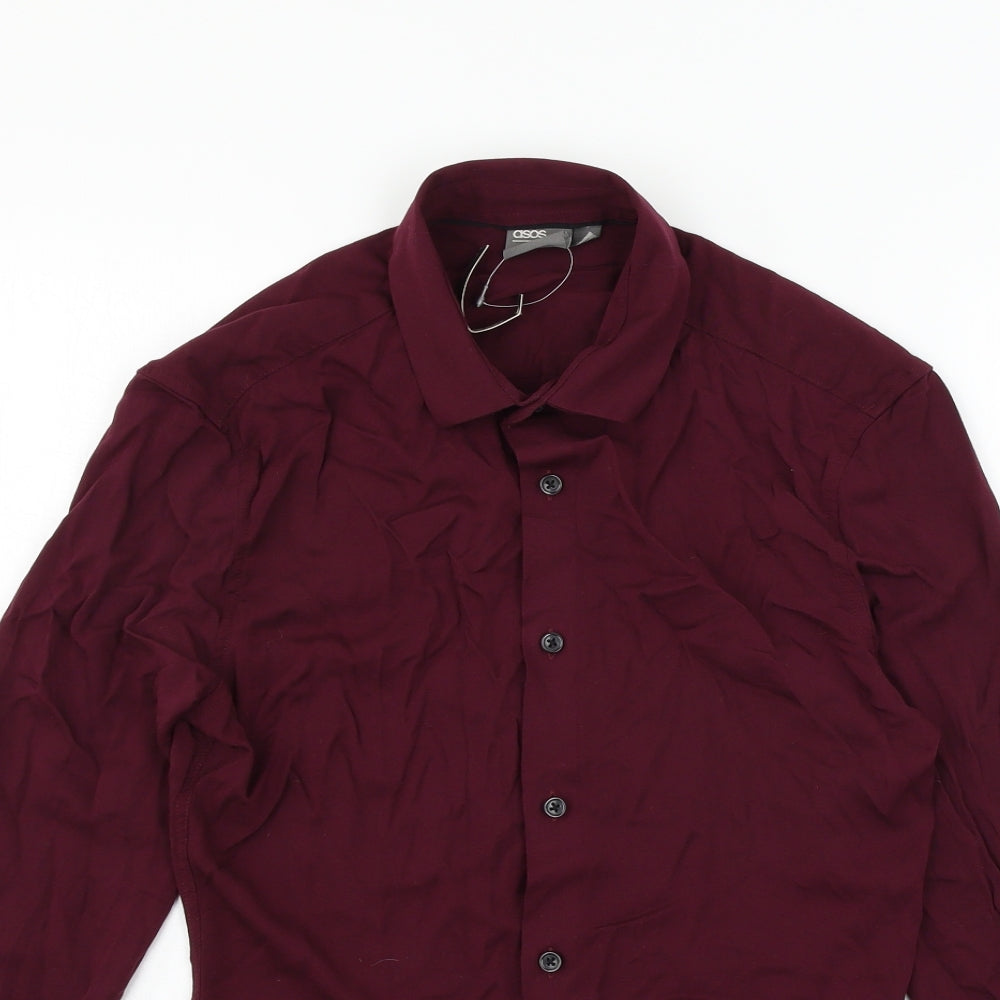 ASOS Womens Purple   Basic Button-Up Size S