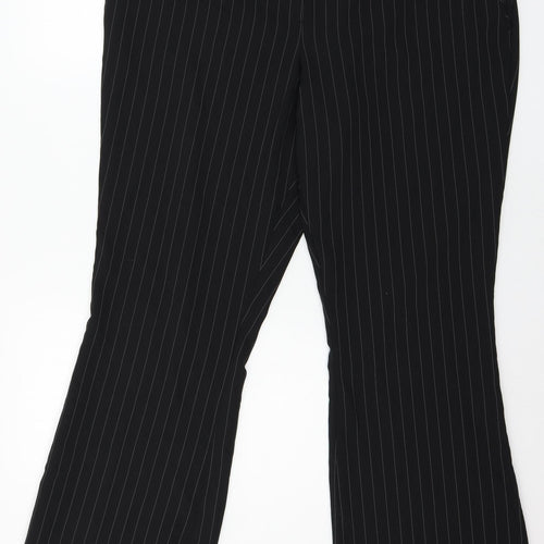 E-vie Womens Black Striped  Trousers  Size 18 L31 in