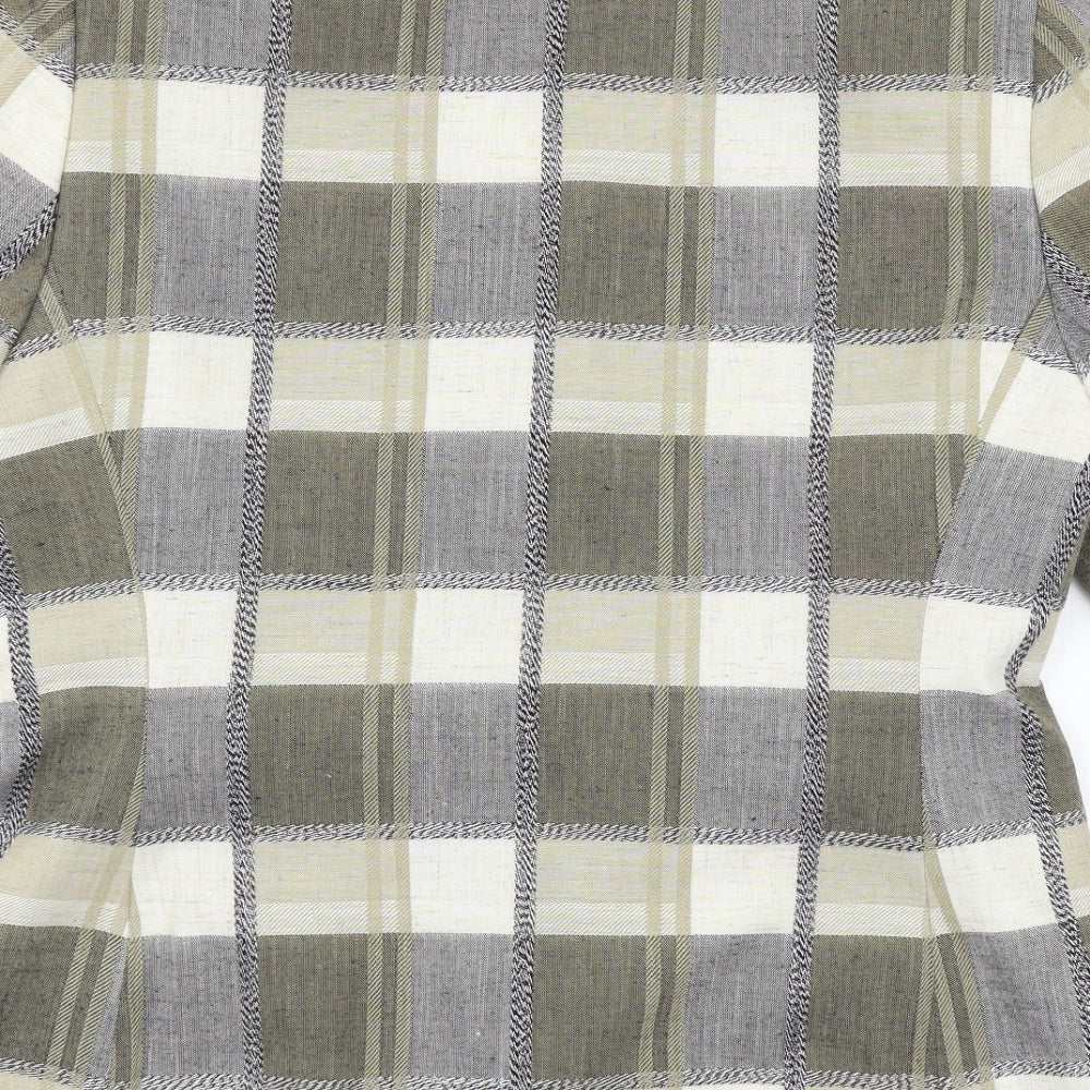 St Michael Womens Beige Plaid  Jacket  Size 18