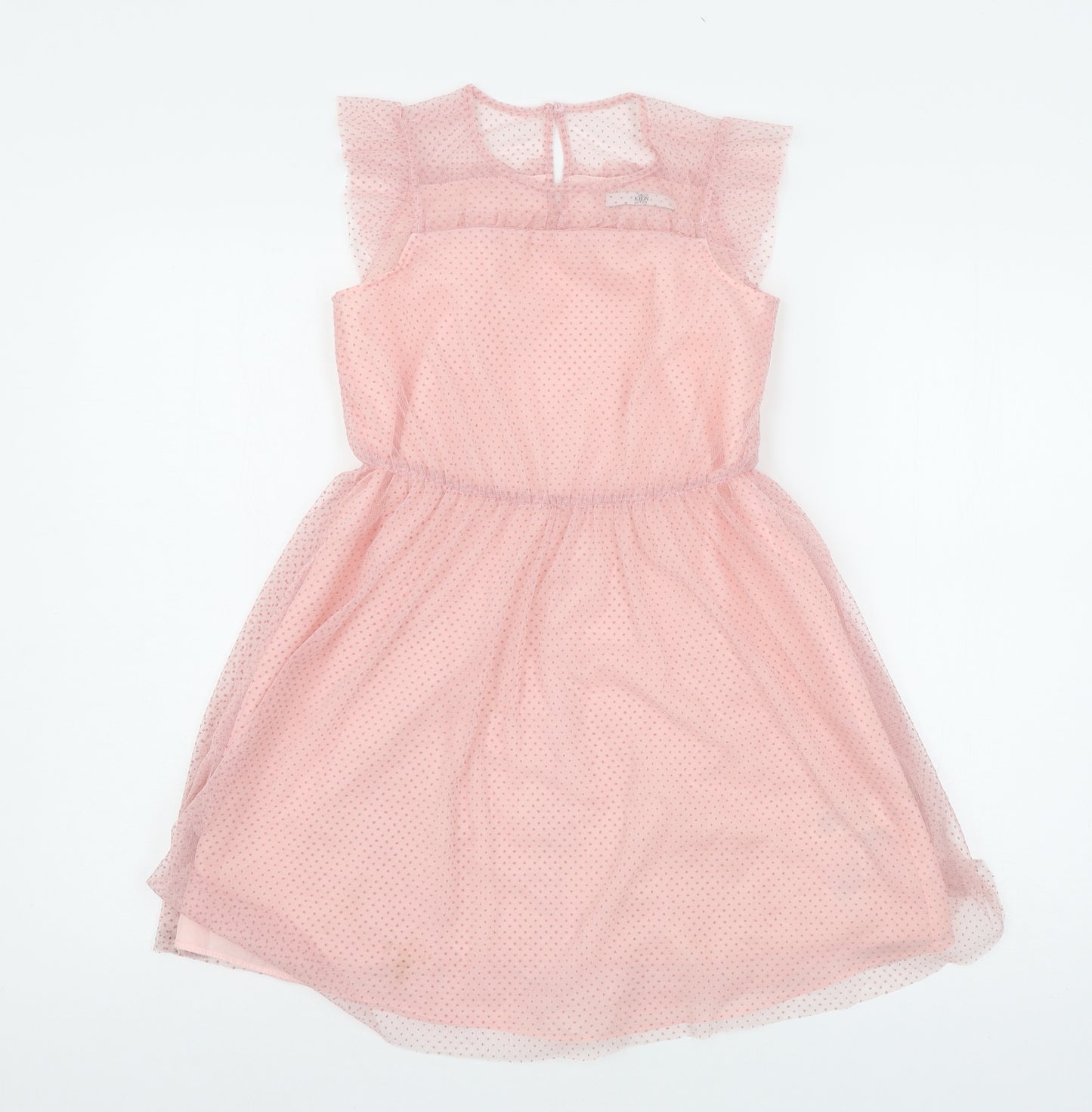 Marks and Spencer Girls Pink  Mesh Fit & Flare  Size 8-9 Years